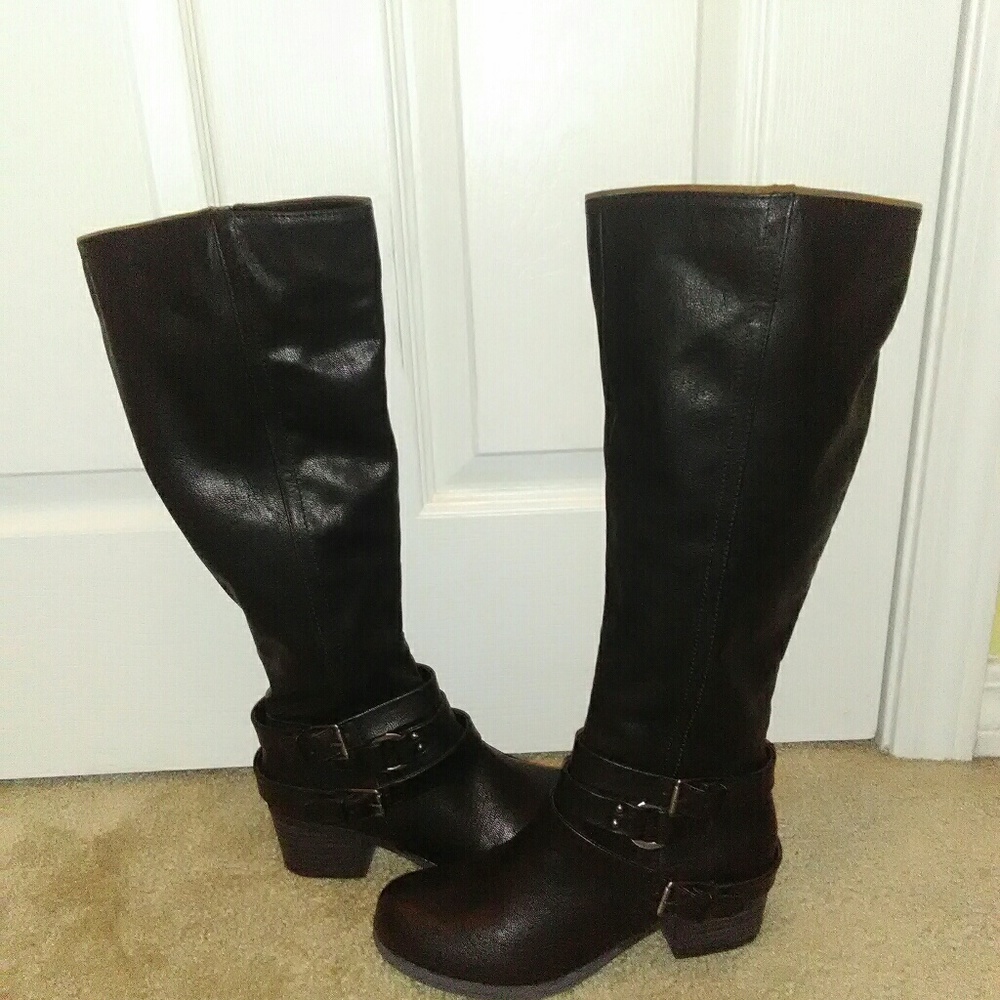 Carlos Santana Camdyn wide Calf  Riding boot Bk